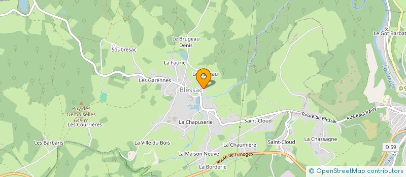 localisation de l'entreprise MONSIEUR BAPTISTE MARGOT  BLESSAC