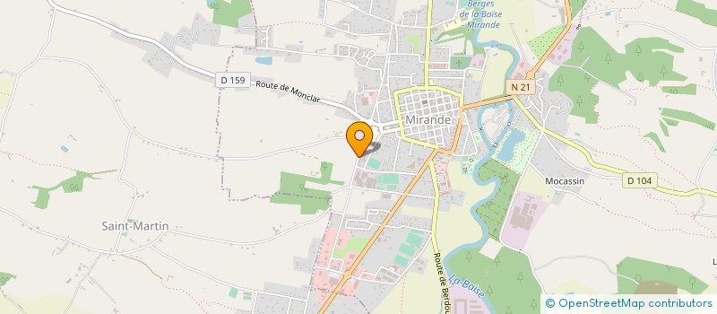 localisation de l'entreprise MONSIEUR BAPTISTE MENVIELLE  SAINTE-AURENCE-CAZAUX