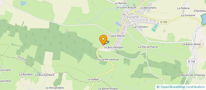 localisation de l'entreprise MONSIEUR BAPTISTE MONCEAU  JUVIGNE