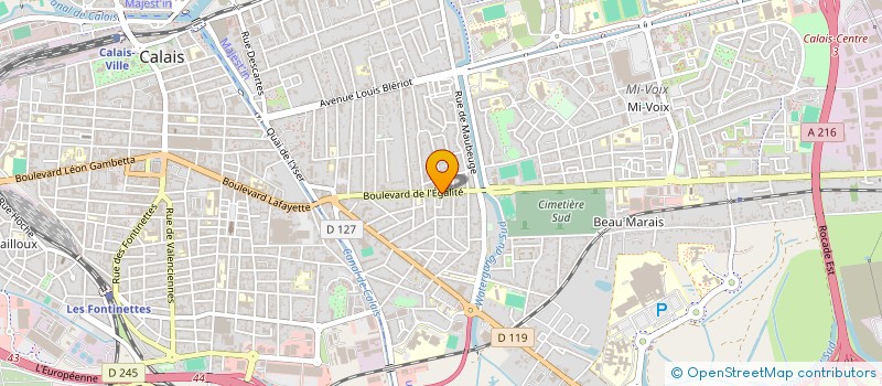 localisation de l'entreprise MONSIEUR BAPTISTE NERVA  CALAIS