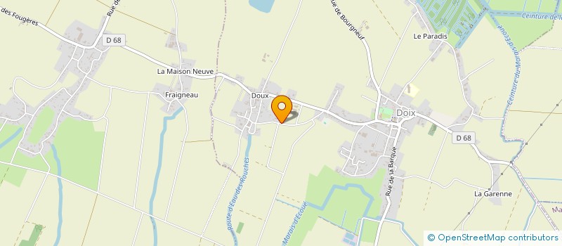 localisation de l'entreprise MONSIEUR BAPTISTE PAGEAUD  DOIX LES FONTAINES