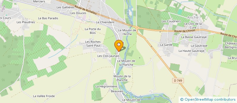 localisation de l'entreprise MONSIEUR BAPTISTE PERRAULT  CHAMPIGNY-SUR-VEUDE