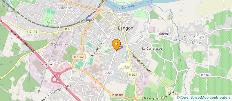 localisation de l'entreprise MONSIEUR BAPTISTE POTIER  LANGON