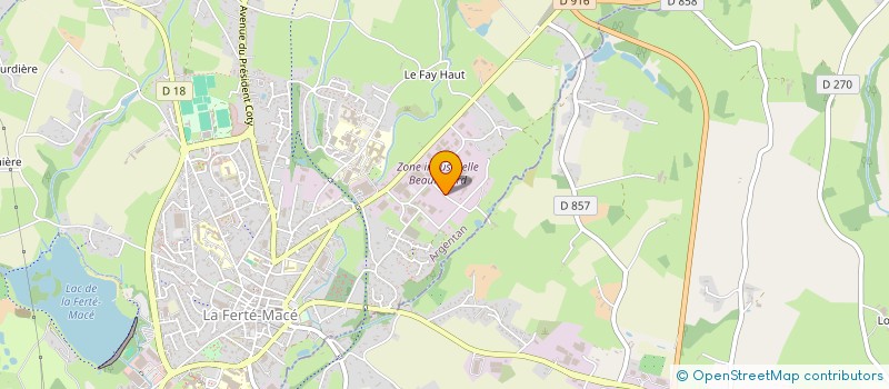 localisation de l'entreprise MONSIEUR BAPTISTE POTTIER à LA FERTE MACE