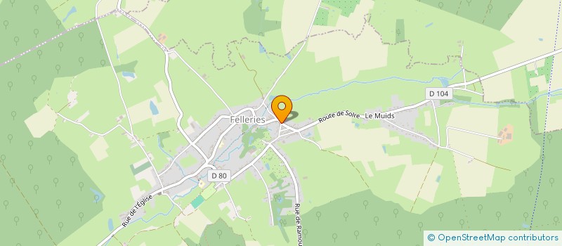 localisation de l'entreprise MONSIEUR BAPTISTE QUEVALLIER  FELLERIES