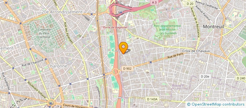 localisation de l'entreprise MONSIEUR BAPTISTE QUIBEL  BAGNOLET