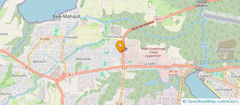 localisation de l'entreprise MONSIEUR BAPTISTE TRICARD  BAIE-MAHAULT