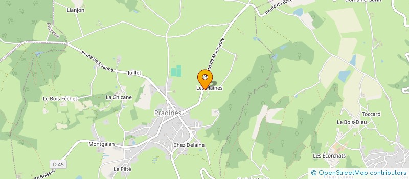 localisation de l'entreprise MONSIEUR BAPTISTE VACHERON  PRADINES