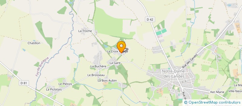 localisation de l'entreprise MONSIEUR BAPTISTIN TILLE  NOTRE-DAME-DES-LANDES