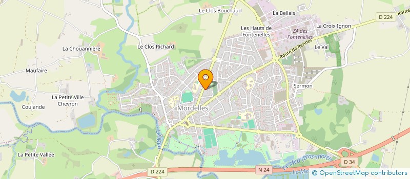 localisation de l'entreprise MONSIEUR BARNABE CRENN  MORDELLES