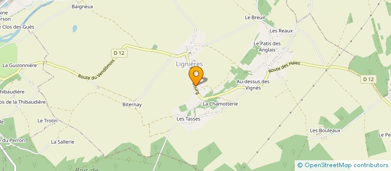 localisation de l'entreprise MONSIEUR BARTHELEMY CARROUE  LIGNIERES