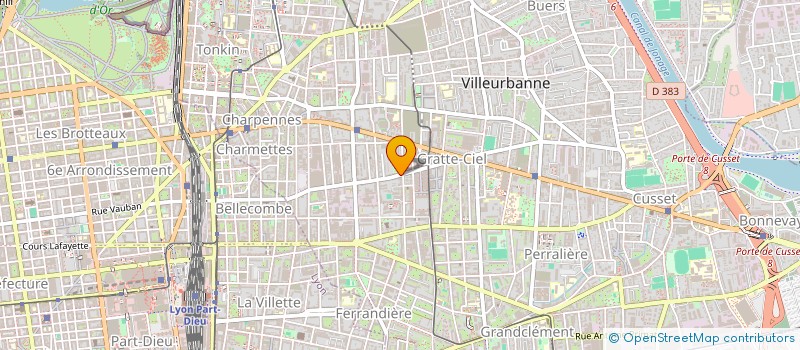 localisation de l'entreprise MONSIEUR BARTIMEE BOSSON  VILLEURBANNE