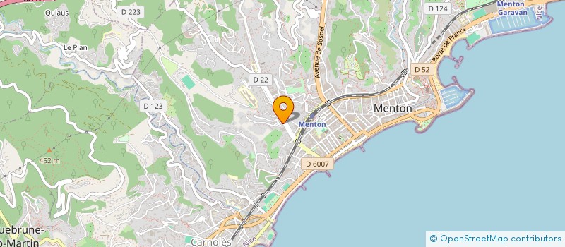 localisation de l'entreprise MONSIEUR BARTOLO BOTTA  MENTON