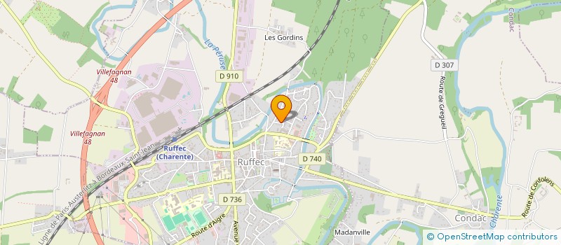 localisation de l'entreprise MONSIEUR BASHIRULLAH ZADRAN  RUFFEC