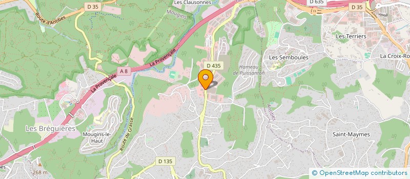 localisation de l'entreprise MONSIEUR BASSIERES JACQUES  VALLAURIS