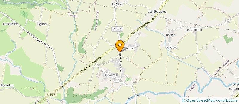 localisation de l'entreprise MONSIEUR BASTIAN GILLERON  CHAREIL-CINTRAT