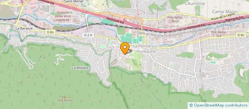 localisation de l'entreprise MONSIEUR BASTIEN ALAMAGNY  LA PENNE-SUR-HUVEAUNE