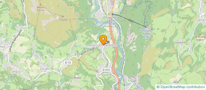 localisation de l'entreprise MONSIEUR BASTIEN ALBERT  ASPIN-EN-LAVEDAN