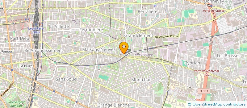 localisation de l'entreprise MONSIEUR BASTIEN ANDRE  VILLEURBANNE