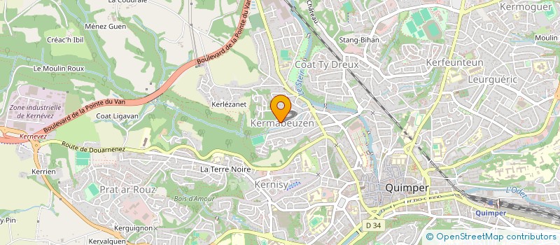 localisation de l'entreprise MONSIEUR BASTIEN AUFFRET  QUIMPER