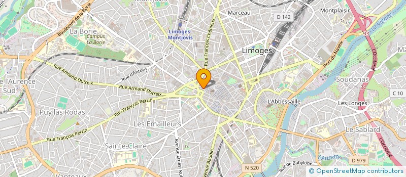 localisation de l'entreprise MONSIEUR BASTIEN BAUCHERON DE BOISSOUDY à LIMOGES