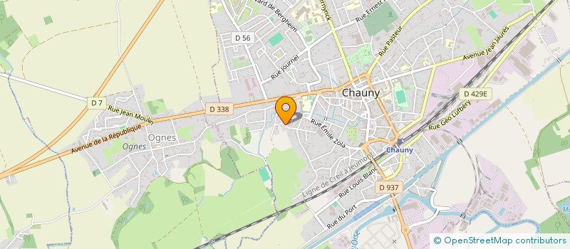 localisation de l'entreprise MONSIEUR BASTIEN BELMER  CHAUNY