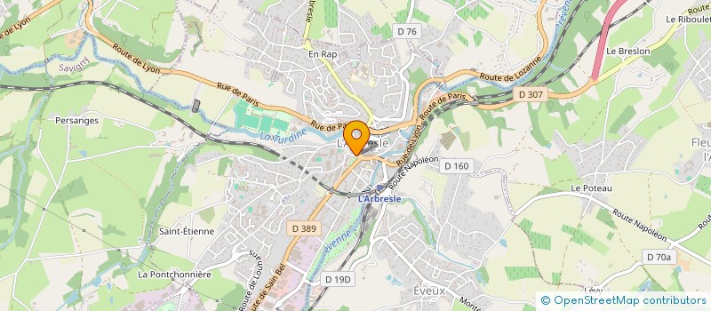 localisation de l'entreprise MONSIEUR BASTIEN BESSON  L'ARBRESLE