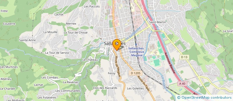 localisation de l'entreprise MONSIEUR BASTIEN BLANC  SALLANCHES