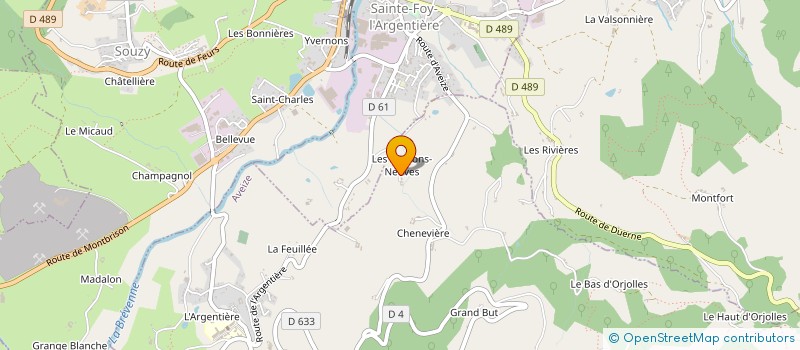 localisation de l'entreprise MONSIEUR BASTIEN BONNARD  AVEIZE