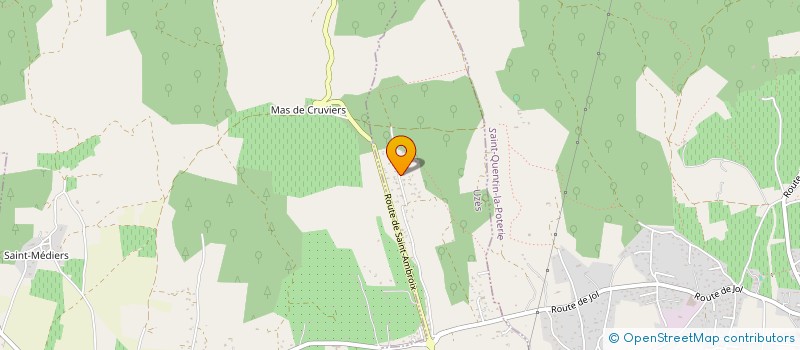 localisation de l'entreprise MONSIEUR BASTIEN BONZI  SAINT-QUENTIN-LA-POTERIE