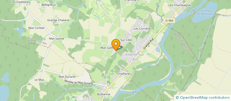 localisation de l'entreprise MONSIEUR BASTIEN BOTTEX  VILLETTE-SUR-AIN