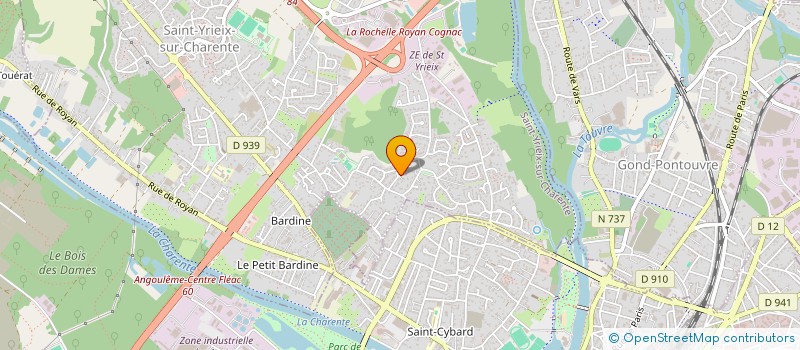localisation de l'entreprise MONSIEUR BASTIEN BOUSSETON à SAINT-YRIEIX-SUR-CHARENTE