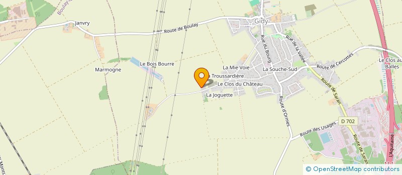 localisation de l'entreprise MONSIEUR BASTIEN BUSSY à GIDY