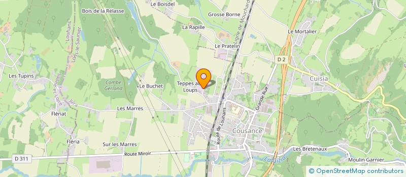 localisation de l'entreprise MONSIEUR BASTIEN CABAILLOT à COUSANCE