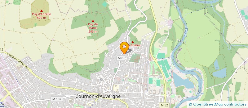 localisation de l'entreprise MONSIEUR BASTIEN CHABAUD  COURNON-D'AUVERGNE