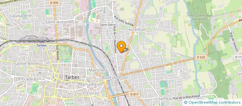 localisation de l'entreprise MONSIEUR BASTIEN CHALLIER  AUREILHAN