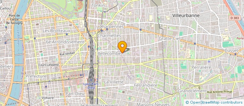 localisation de l'entreprise MONSIEUR BASTIEN CHAMONARD  VILLEURBANNE