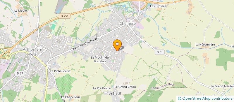 localisation de l'entreprise MONSIEUR BASTIEN CHAUVET à CHAUMES-EN-RETZ