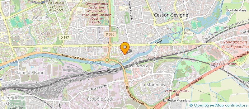 localisation de l'entreprise MONSIEUR BASTIEN CHEVAL à CESSON-SEVIGNE