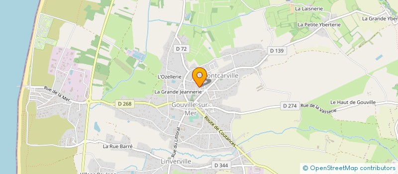 localisation de l'entreprise MONSIEUR BASTIEN DELANGLE à GOUVILLE-SUR-MER