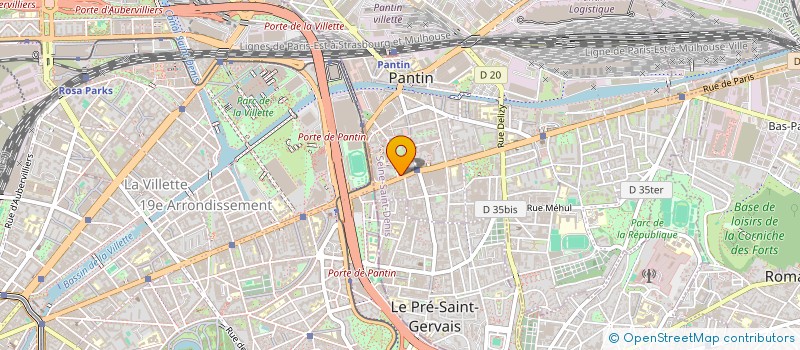 localisation de l'entreprise MONSIEUR BASTIEN DOLLINGER  PANTIN