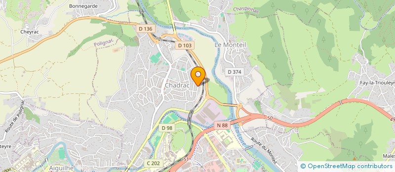 localisation de l'entreprise MONSIEUR BASTIEN DUFEZ  CHADRAC