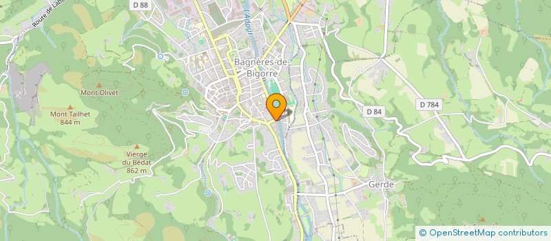 localisation de l'entreprise MONSIEUR BASTIEN DUGAS  BAGNERES-DE-BIGORRE