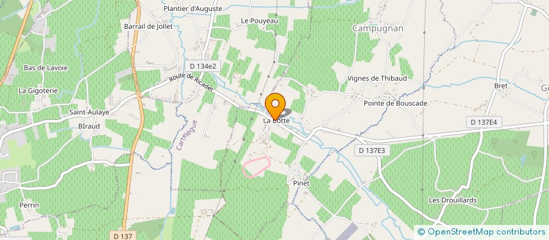 localisation de l'entreprise MONSIEUR BASTIEN GACHON  CAMPUGNAN