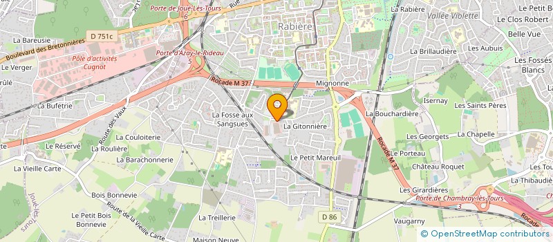 localisation de l'entreprise MONSIEUR BASTIEN GARNIER  JOUE-LES-TOURS