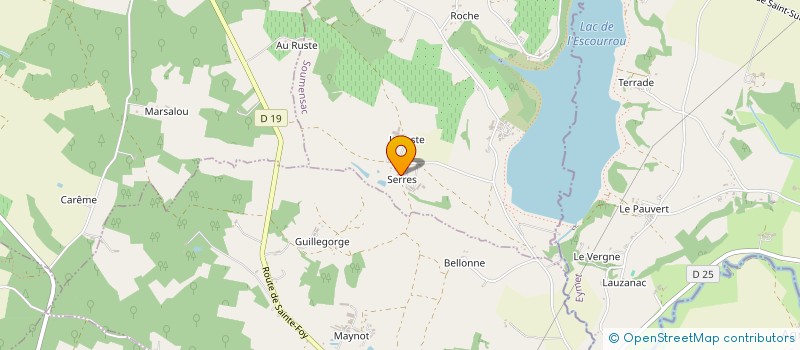 localisation de l'entreprise MONSIEUR BASTIEN GATEL  SOUMENSAC