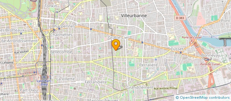 localisation de l'entreprise MONSIEUR BASTIEN GRENIER  VILLEURBANNE