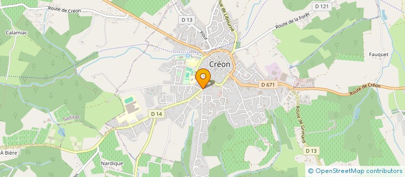 localisation de l'entreprise MONSIEUR BASTIEN GUENEAU  CREON