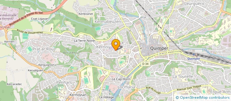 localisation de l'entreprise MONSIEUR BASTIEN GUEVEL à QUIMPER