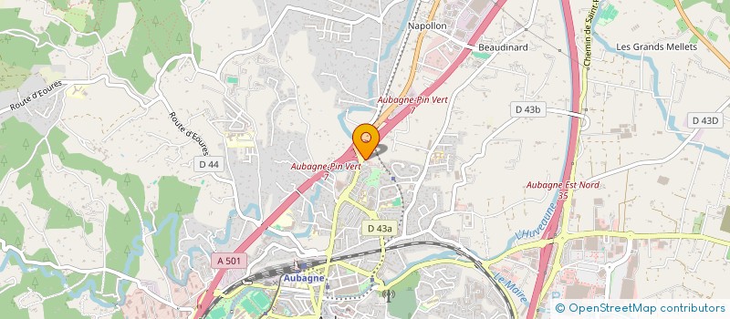 localisation de l'entreprise MONSIEUR BASTIEN HASSEN  AUBAGNE